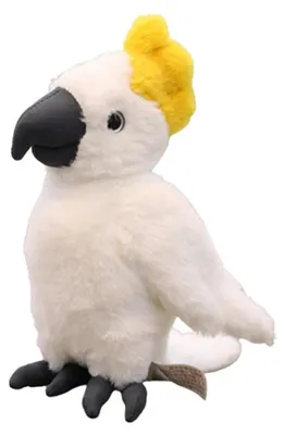 Productafbeelding van Pluizenpop papegaai ara, 30 cm, wit, knuffel voor kinderen