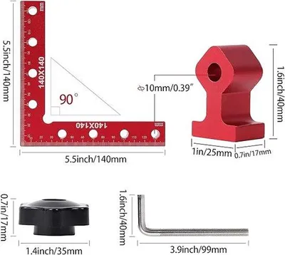 Productafbeelding van Famanu Hoekverbinder, 90 graden - Aluminiumlegering, 14 cm
