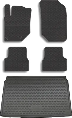 Produktbild von Gummi Kofferraumwanne + Fußmatten Set für Peugeot 208 II + Opel Corsa F