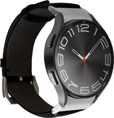 Obrázok produktu pre PURO PUGW6CLASSICBLK, Remienok k hodinkám, Samsung, Galaxy Watch 4 / Watch 4 Classic / Watch 5 / Watch 5 Pro / Watch 6 / Watch 6 Classic, Koža, Kov, Strieborná