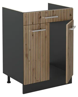 Obrázek produktu pro Spodní skříňka kuchyňské linky Vicco R-Line Řemeslný dub/Antracit 60 cm se zásuvkou bez pracovní desky, Model 61081
