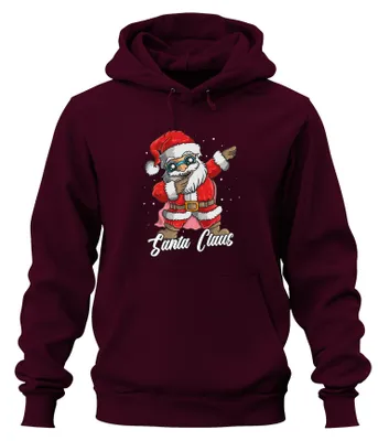Produktbild von Dabbing Santa Claus - Weihnachten Weihnachtsgeschenk Hoodie Kapuzenpullover, Burgundy, S