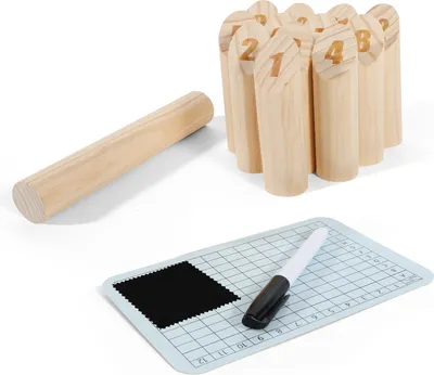 Image de Hengda Kubb - Jeu finlandais de lancer de quilles en bois - Jeux de lancer d'extérieur - Quilles en bois - Jeux d'extérieur finlandais pour adultes et enfants