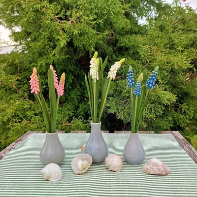 Produktbild von artplants.de Künstlicher Traubenhyazinthen Bund NESANET, rosa, 20cm - Deko Blumenstrauß