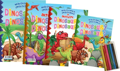 Image de Livre de coloriage+activités Dinosaures+pâtes