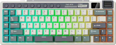 Zdjęcie produktu dla Royal Kludge Rk M70 Cyan Purple Gaming Keyboard Beige Switch