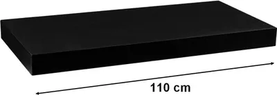 Obrázek produktu pro STILISTA Nástěnná police VOLATO, matná černá, 110 cm