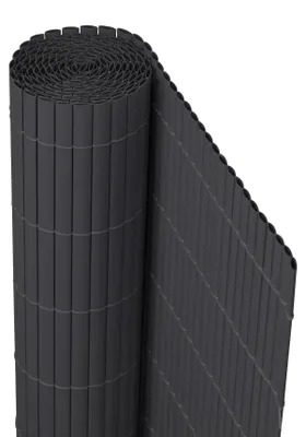 Produktbild von Jarolift PVC Sichtschutzmatte, 160 x 300 cm, grau – UV-beständig, wetterfest Garten & Balkon Windschutz, Sichtschutzzaun Zaunblende