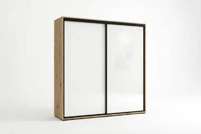 Produktbild von Mia 13 Schwebeschrank – Craft Gold Eiche, Weiß Hochglanz - 100 x 62 x 215 cm