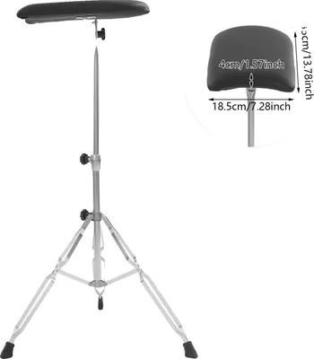Immagine prodotto di Supporto per braccioli per tatuaggi, regolabile in altezza, design ergonomico, nero
