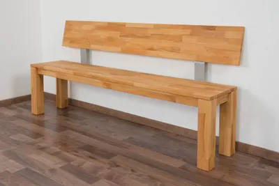 Produktbild von Sitzbank aus massiver Buche Kernbuche Natur 180 cm breit 35 cm tief 83 cm hoch Sitzhöhe 45 cm