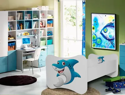 Produktbild von Kinderbett "Gonzalo" 80x160cm Einzelbett weiß Motiv wählbar