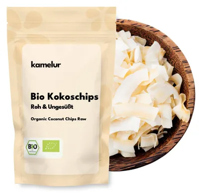 Produktbild von Kamelur® Bio Kokoschips roh & ungesüßt 1 kg