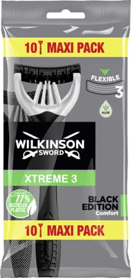 Produktbild von 7005725A Wilkinson Xtreme 3 Black Edition Einwegrasierer (10 Stück)