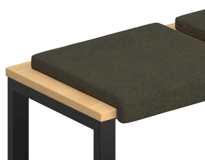 Image de vidaXL : 2 coussins de sol, similicuir, vert olive, profondeur 35 cm