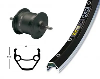 Produktbild von Bike-Parts Laufrad Vorderrad 28x1.75 Zoll Nabendynamo DH-C3003schwarz Festach....