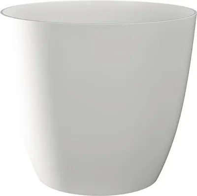 Obrázok produktu pre Obal na kvetináč plastový ELLA Ø 21 cm lesklý biely