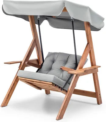 Produktbild von Skye Decor, Galata- Galata Swing S1 HDS, Grau, Schaukelstühle, 195x75x58 cm, Rahmen: 100% Kiefernholz