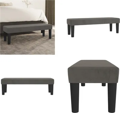 Obrázek produktu pro vidaXL Lavice tmavě šedá 100x30x30 cm samet - Lavice - Lavice - Lavice do chodby