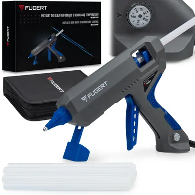 Zdjęcie produktu dla Pistolet Do Kleju Na Gorąco Z Regulacją Temperatury + Klej 11Mm Fugert Fug-0150
