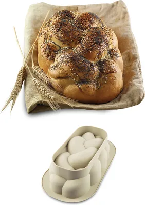 Produktbild von Silikonform für Weihnachtskuchen / großes Brötchen 2,1l