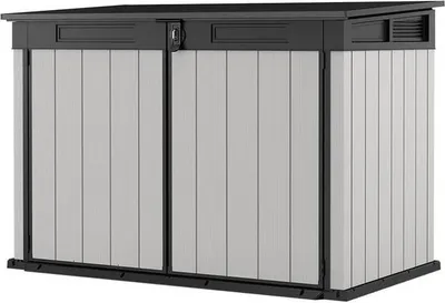 Image de Armoire de rangement de jardin KETER Premier Jumbo - 190,5 x 109,3 x 132,5 cm - gris / anthracite