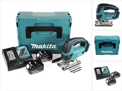 Produktbild von Makita DJV 180 RFJ Akku Stichsäge 18V + 2x Akku 3,0Ah + Ladegerät + Makpac