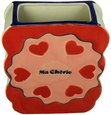 Immagine prodotto di Vaso Hearts in gres multicolore 17,2 x 7,6 x 20,5 cm