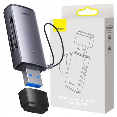 Image de Baseus Lite Series Sd/Tf Memory Card Reader, Usb (Grey)