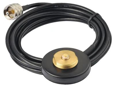 NMO-Magnetfuß mit 3 m RG58-Kabel und PL259-Stecker