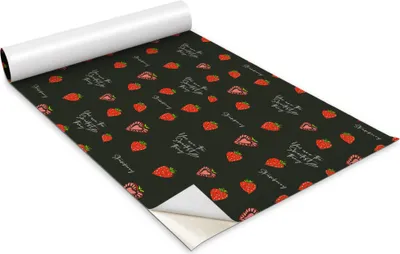 Zdjęcie produktu dla Folia samoprzylepna - Okleina meblowa - Dekoracyjna - Do mebli - Tapeta - Naklejka - Folia - Truskawki - 100 x 50 cm