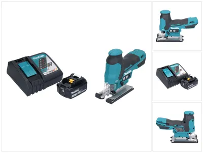 Obrázek produktu pro Akumulátorová přímočará pila Makita DJV 185 RF1 18 V bezkartáčová + 1x akumulátor 3,0 Ah + nabíječka.