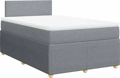 Productafbeelding van vidaXL Boxspringbed met matras, lichtgrijs, 120x200 cm, gestoffeerd
