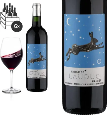 Produktbild von 6er Karton 2020 Malbec Bordeaux Etoile de Lauduc trocken von Château Lauduc - Rotwein
