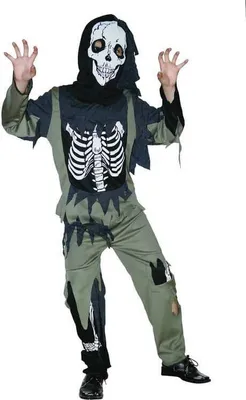 Produktbild von Zombie-Skelett Kinderkostüm S 4-6 Jahre (110-120 cm)