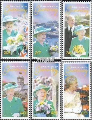 Produktbild von Briefmarken GB - Guernsey 2002 Mi 926-931 gestempelt Thronbesteigung