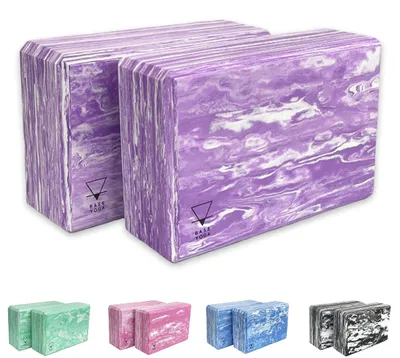 Image de Lot de 2 blocs, en mousse EVA, légers, dimensions : 23 x 15 x 7,5 cm, pour le yoga et le Pilates