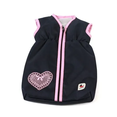 Image de Sac de couchage pour poupées, mélange gris navy