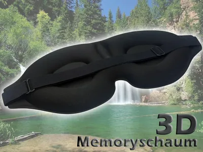 Immagine prodotto di Maschera per il sonno - Maschera per gli occhi unisex - 100% opaca - 3D memory foam
