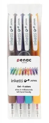 Produktbild von Penac Inketti Gel-Tintenschreiber Set 4 Stück schnelltrocknend