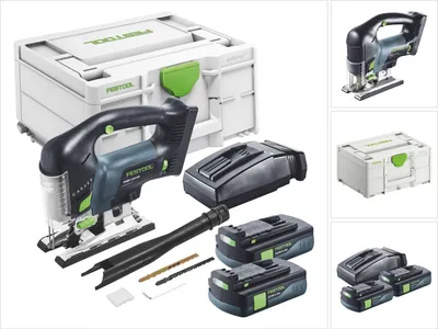 Produktbild von Festool CARVEX PSBC 420-Basic Akku Pendelstichsäge 18 V 120 mm Brushless + 2x Akku 3,0 Ah + Ladegerät + Systainer