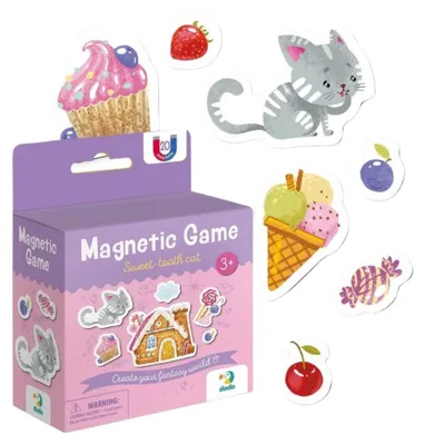 Zdjęcie produktu dla Gra magnetyczna Słodki Kotek z 20 magnesami dla dzieci 3+