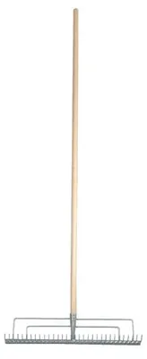 Productafbeelding van MM Eurotool Grashark 60 cm met 32 tanden en houten steel 160 cm
