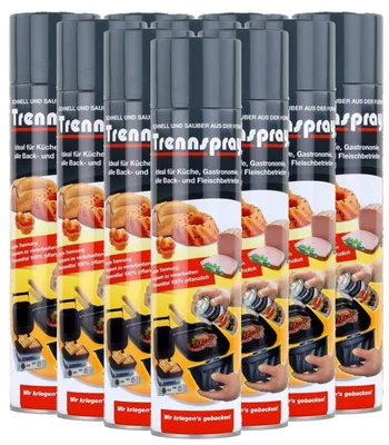 Produktbild von 10 x 600ml Boyens Back Trennspray - Zum Grillen, Braten & Backen - Antihaftspray, Non Stick Spray für Grillroste, Plancha und Teppenyaki Grills