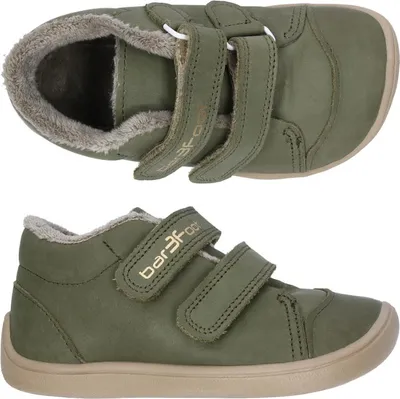 Produktbild von Winter-Lederstiefel bar3foot 2Be38/LT35 oliv, Klettverschluss, barfuß
