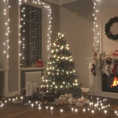 Produktbild von vidaXL Lichterkette 1000 LEDs Indoor und Outdoor IP44 100 m Kaltweiß - LED Lichterkette - LED Lichterketten - Weihnachtsdekorationslicht - Weihnachtsdekorationslichter