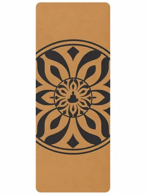 Produktbild von Korkmatte 61x183 cm mit Aufdruck MANDALA POWER für Yoga, Fitness und Pilates