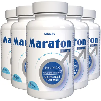 Zdjęcie produktu dla Maraton Forte - 300 Kapsułek (5 x 60 Kapsułek) - 5 Dawki