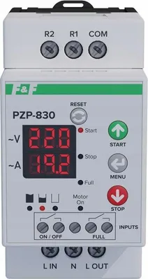Zdjęcie produktu dla F&F | Sterownik pomp PZP-830 - 1-fazowy - 150-270V - Kontrola poziomu wody - Ochrona przed przeciążeniem