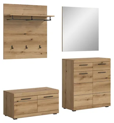 Produktbild von Scout Garderobenmöbel Set 4 Teile Eiche Nachbildung.